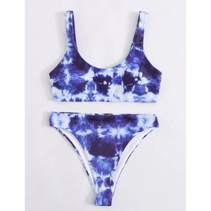 💙 JUST IN! Tie Dye High Waist Marble Bikini ser